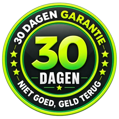 30 dagen garantie — niet goed, geld terug